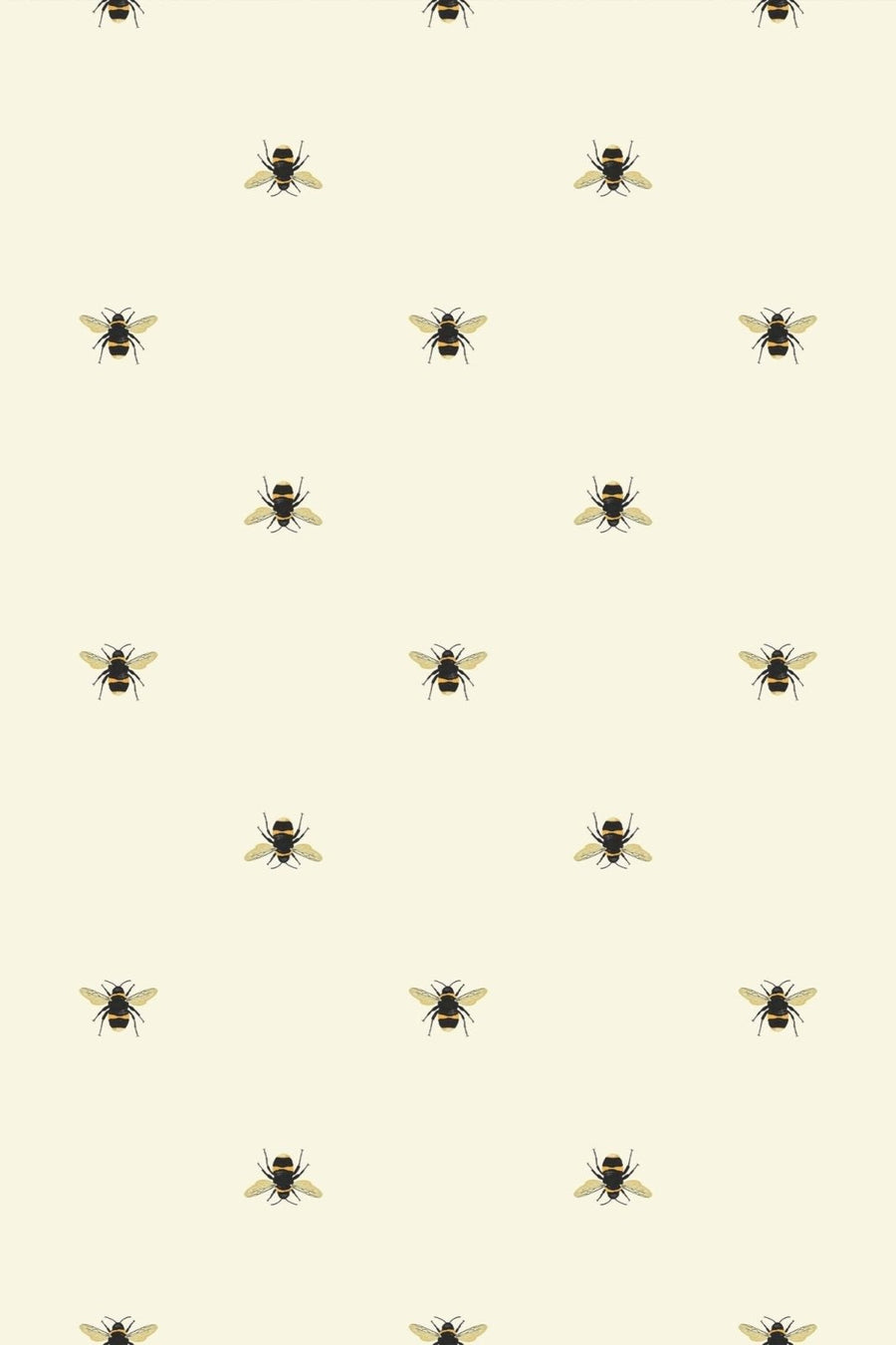 118544-Graham & Brown-Joules - Botanical Bee Crème Wallpaper-Decor Warehouse