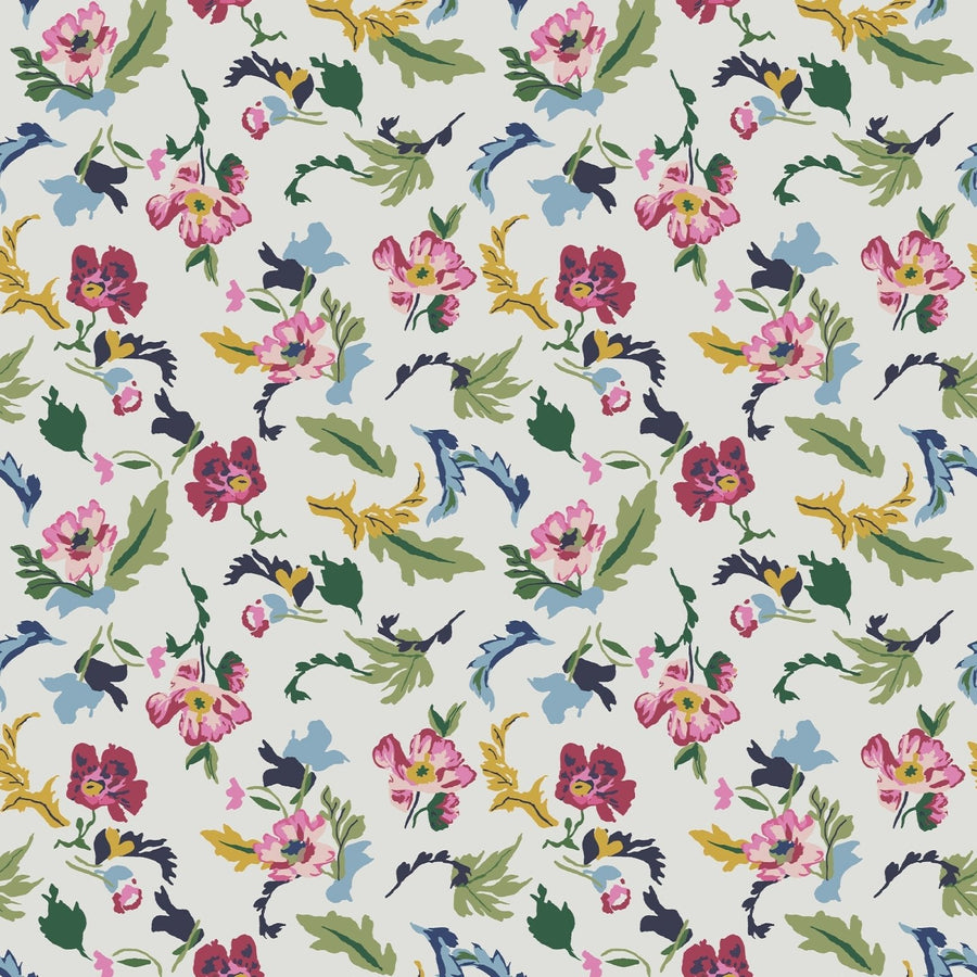 - Joules Cambridge Painted Floral Creme Wallpaper - 120867 - Decor Warehouse