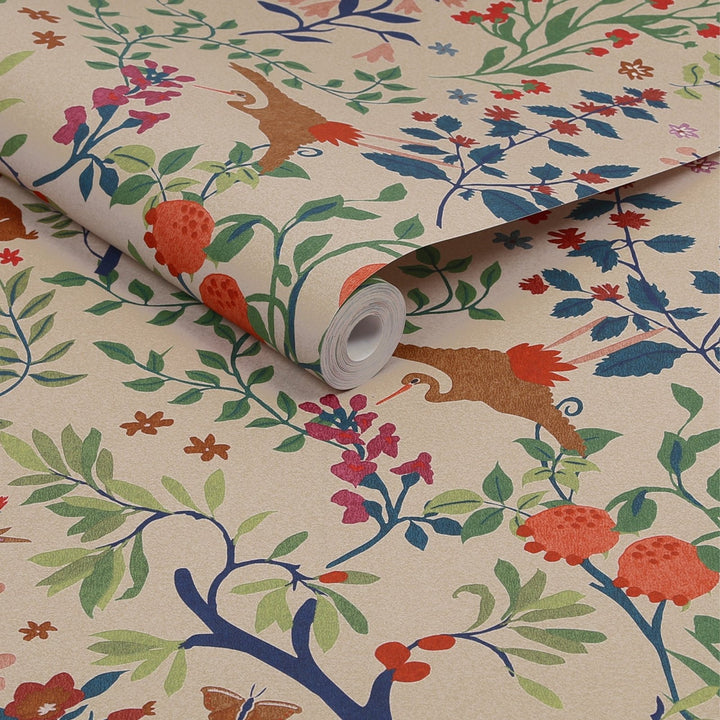  - Joules Enchanted Woodland Antique Creme wallpaper - 120871 - Decor Warehouse