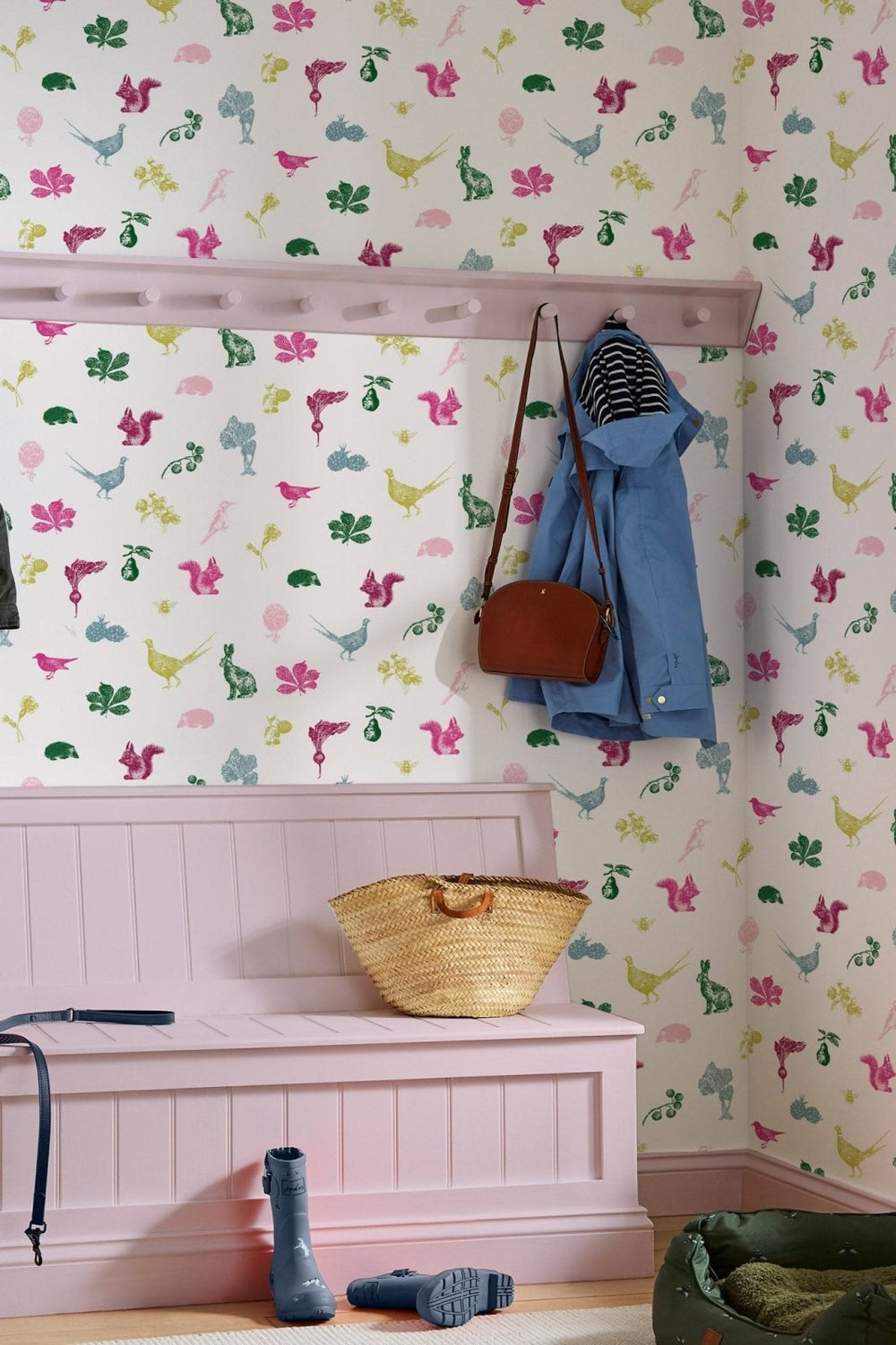  - Joules Etched Woodland Creme Multi Wallpaper - 118553 - Decor Warehouse