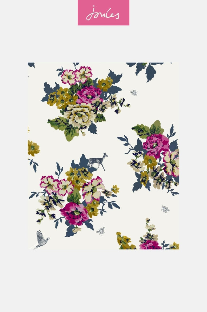  - Joules Floral Creme Wallpaper - 118552 - Decor Warehouse