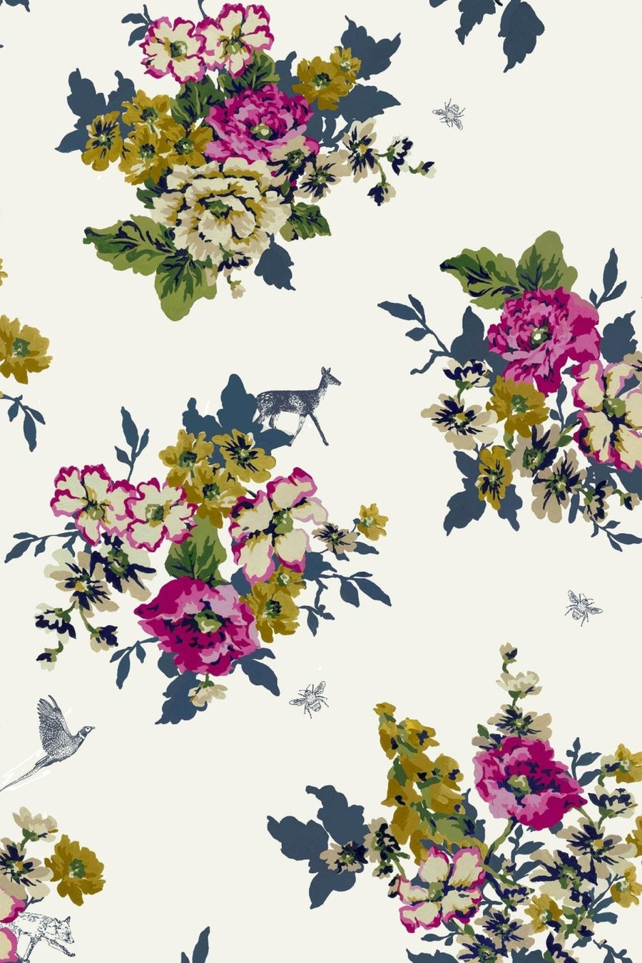 118552-Graham & Brown-Joules - Floral Crème Wallpaper-Decor Warehouse
