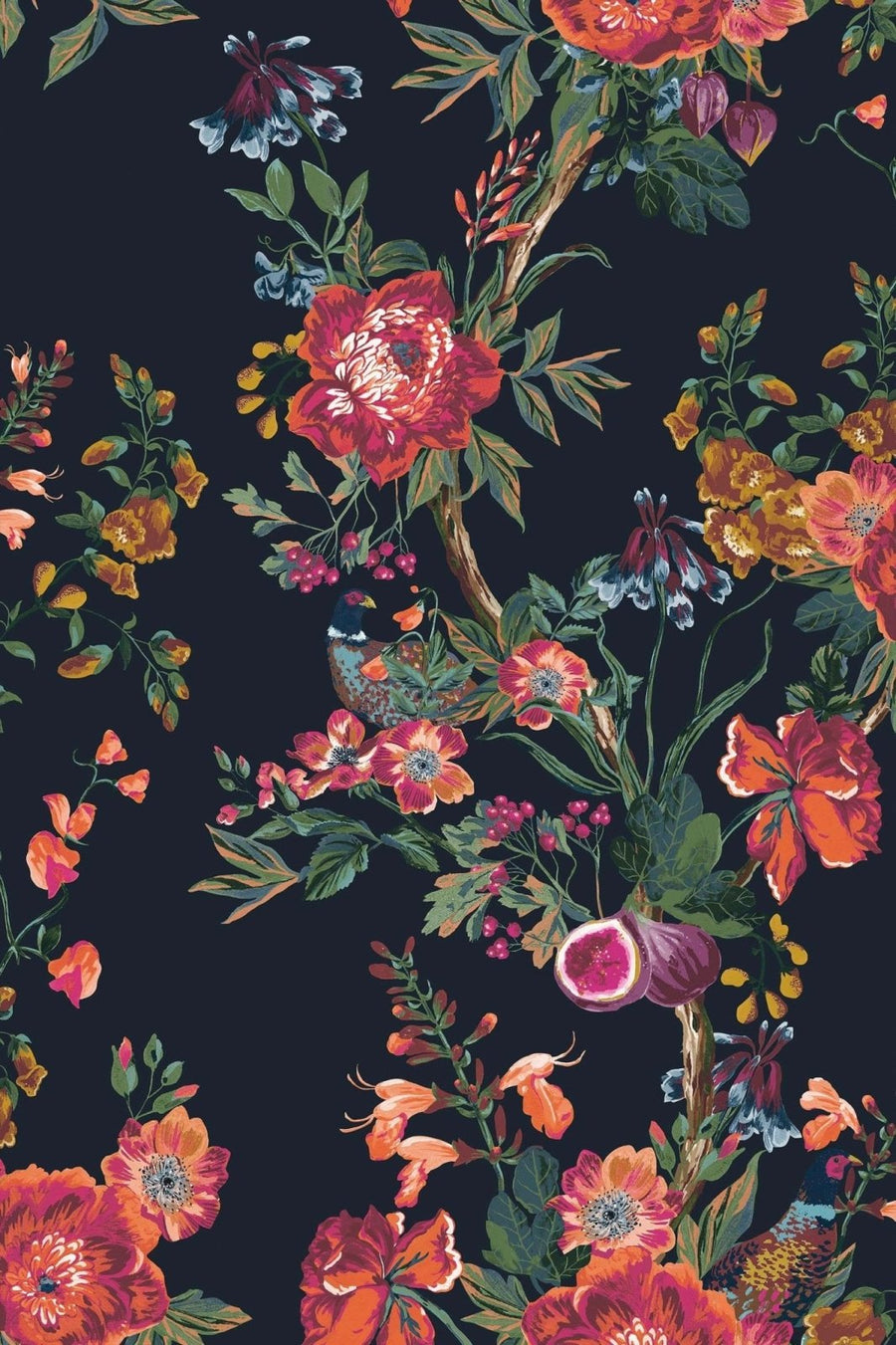  - Joules Forest Chinoiserie French Navy Wallpaper - 118557 - Decor Warehouse