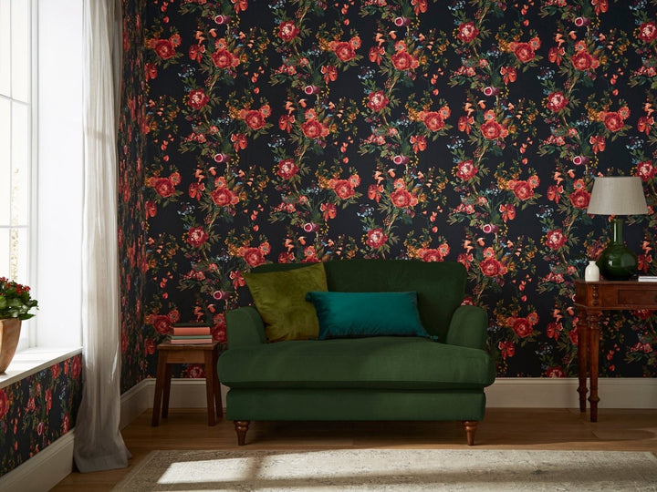  - Joules Forest Chinoiserie French Navy Wallpaper - 118557 - Decor Warehouse