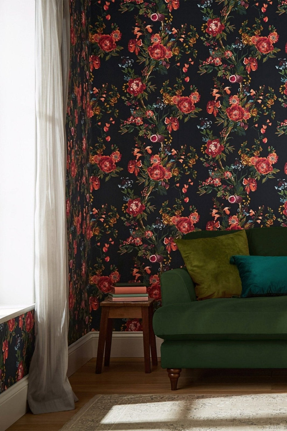 - Joules Forest Chinoiserie French Navy Wallpaper - 118557 - Decor Warehouse