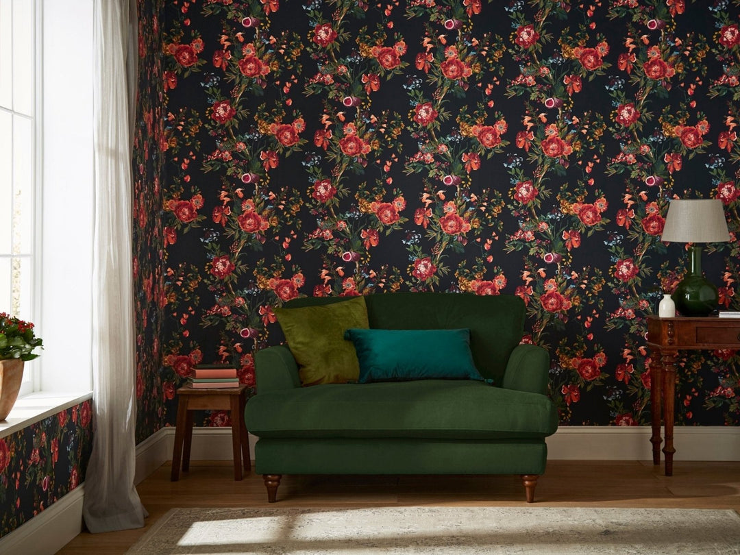  - Joules Forest Chinoiserie French Navy Wallpaper - 118557 - Decor Warehouse