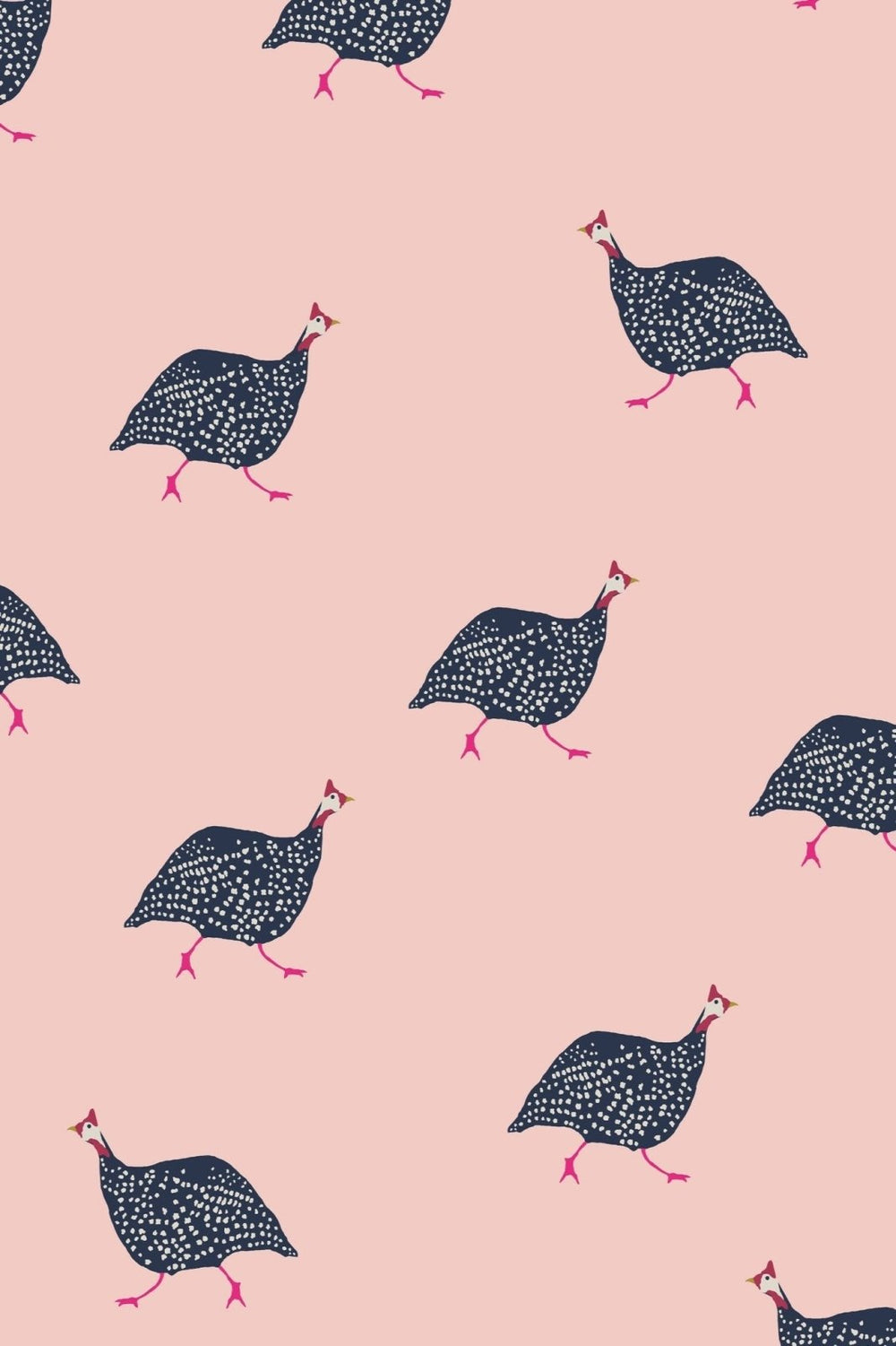  - Joules Guinea Fowl Blush Pink Wallpaper - 118566 - Decor Warehouse