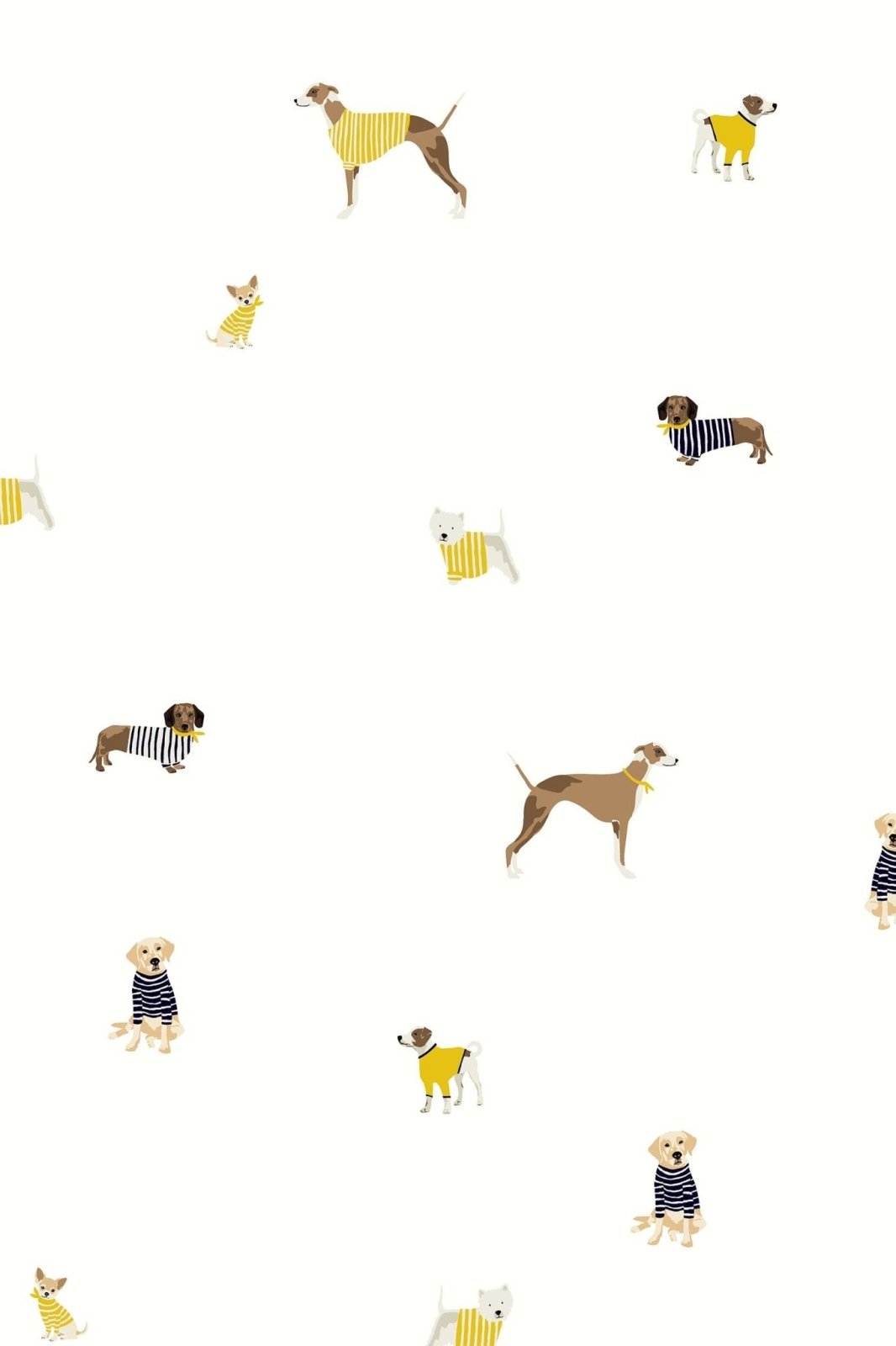  - Joules Harbour dogs Creme Wallpaper - 118560 - Decor Warehouse