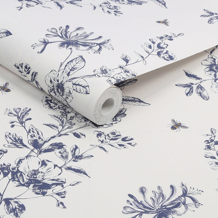  - Joules Honey Floral Creme Wallpaper - 120866 - Decor Warehouse