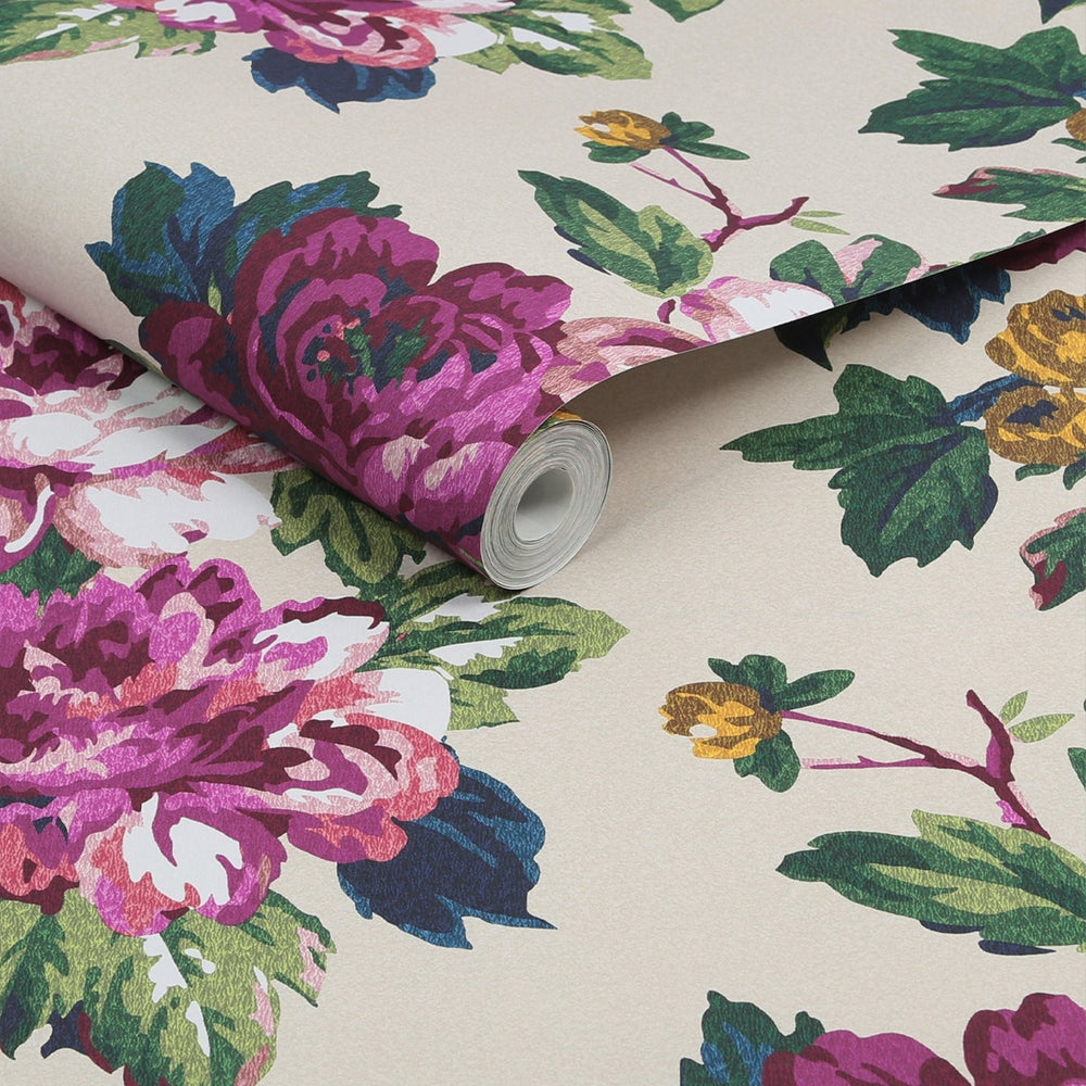 120870-Graham & Brown-Joules - Invite Floral Creme Wallpaper-Decor Warehouse