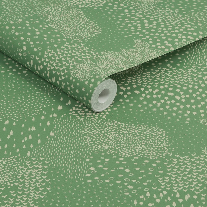 - Joules mono farm green wallpaper - 120869 - Decor Warehouse