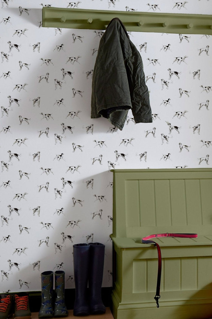 118559-Graham & Brown-Joules - Sketchy dogs CreÃÄme Wallpaper-Decor Warehouse