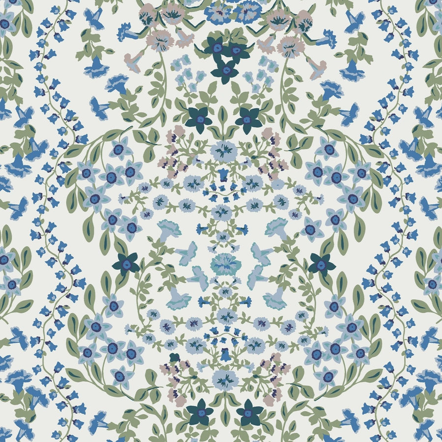 120883-Graham & Brown-Joules - Symmetrical Trellis Ditsy Creme Wallpaper-Decor Warehouse