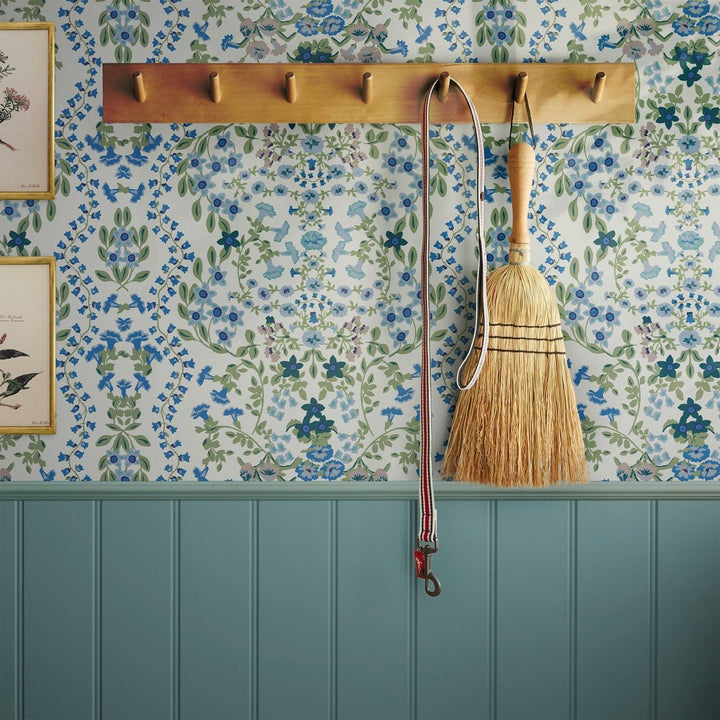 120883-Graham & Brown-Joules - Symmetrical Trellis Ditsy Creme Wallpaper-Decor Warehouse