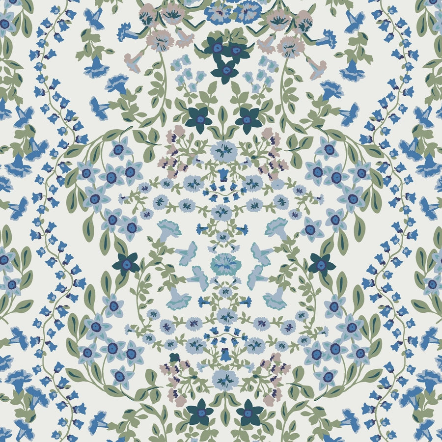 120883-Graham & Brown-Joules - Symmetrical Trellis Ditsy Creme Wallpaper-Decor Warehouse