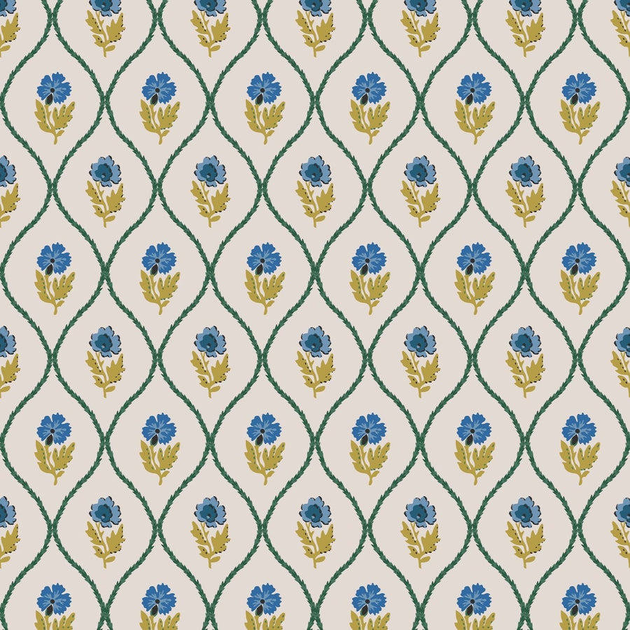 120876-Graham & Brown-Joules - Trellis Floral Creme Gold wallpaper-Decor Warehouse