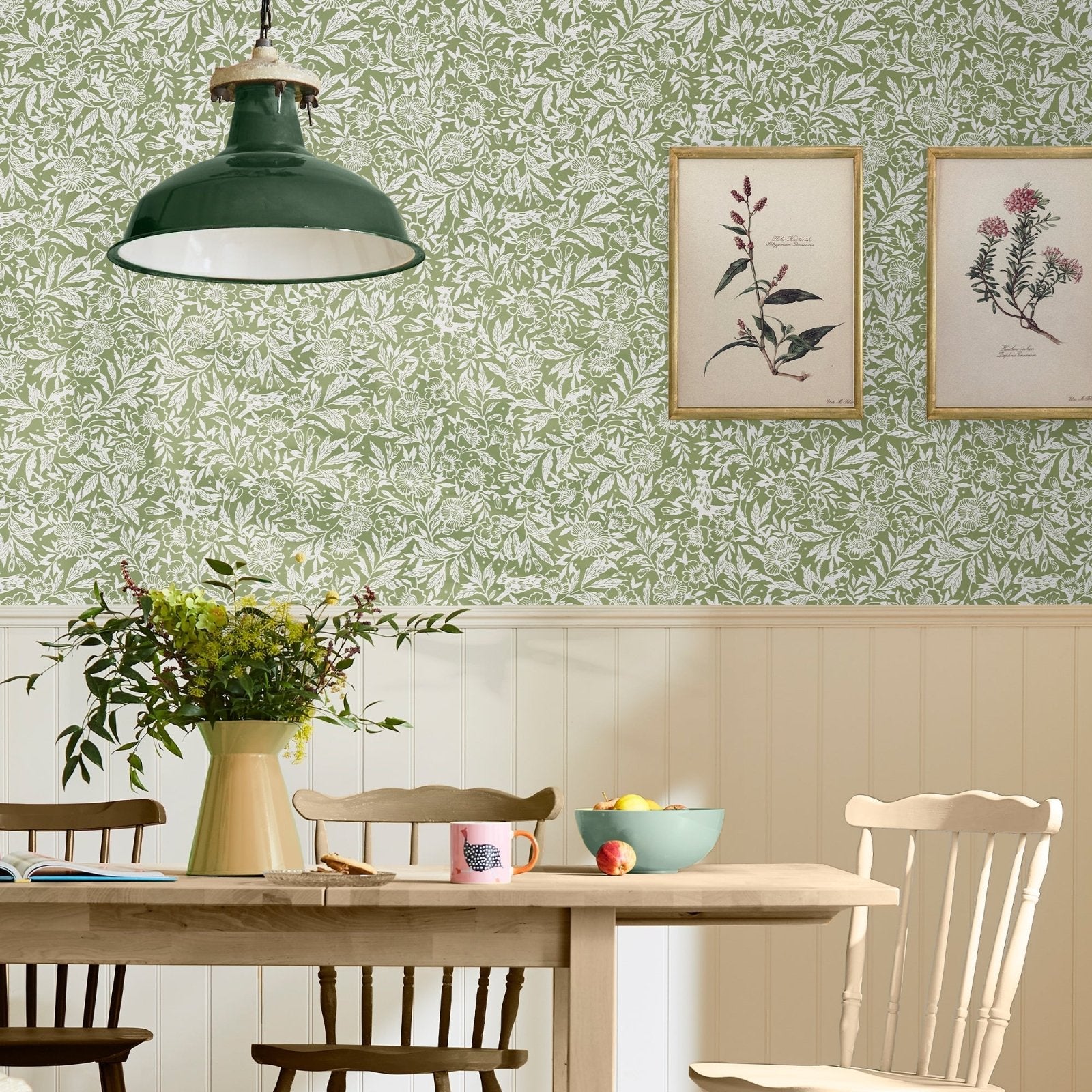 120888-Graham & Brown-Joules Twilight Ditsy Green Wallpaper-Decor Warehouse