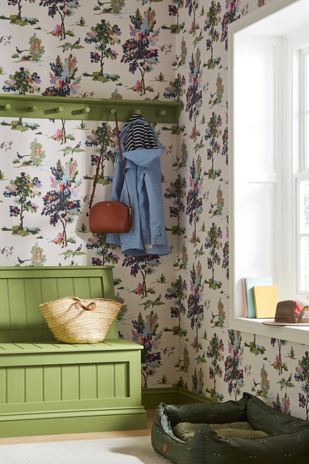 118563-Graham & Brown-Joules - Woodland Scene Dawn Grey Wallpaper-Decor Warehouse