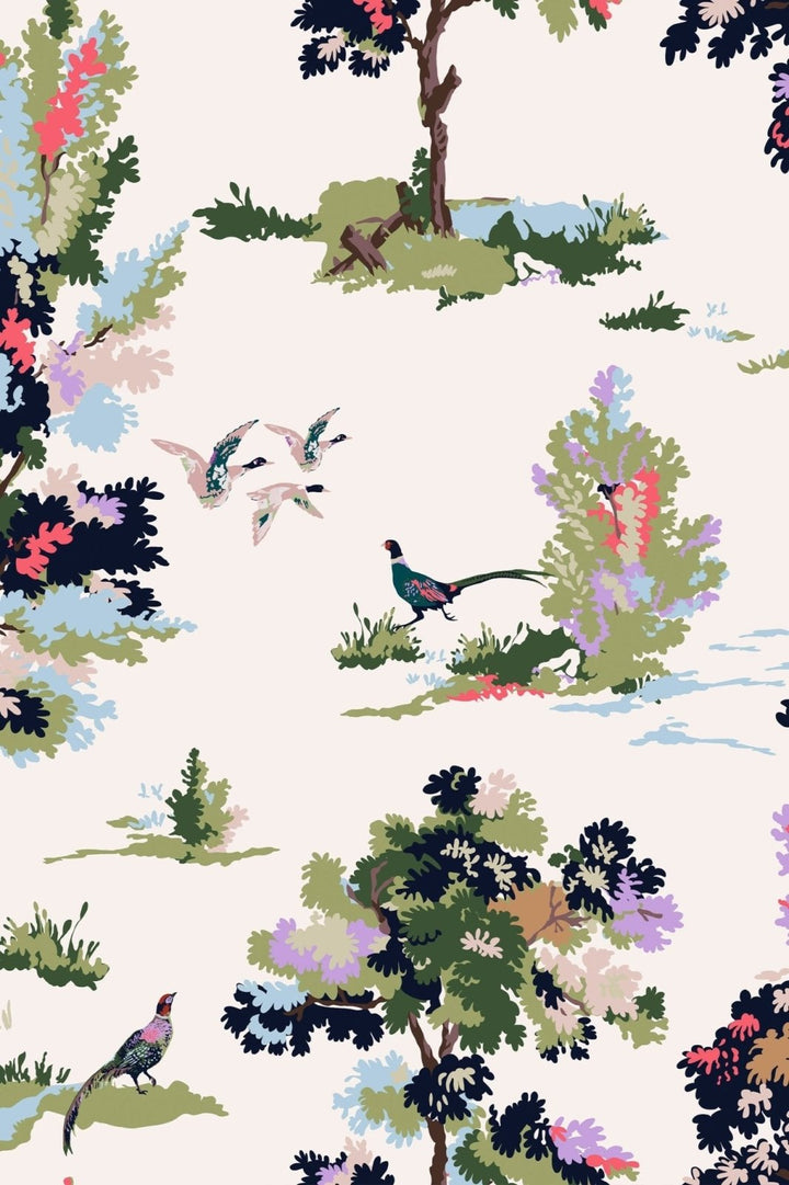 118563-Graham & Brown-Joules - Woodland Scene Dawn Grey Wallpaper-Decor Warehouse