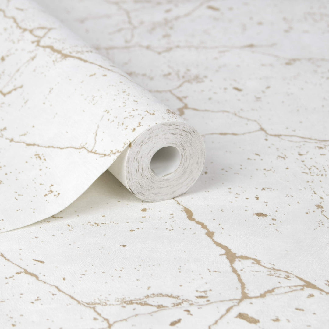  - Kintsugi Gold Textured Wallpaper - 104869 - Decor Warehouse