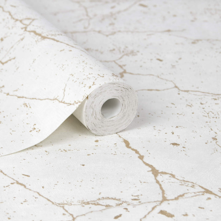  - Kintsugi Gold Textured Wallpaper - 104869 - Decor Warehouse