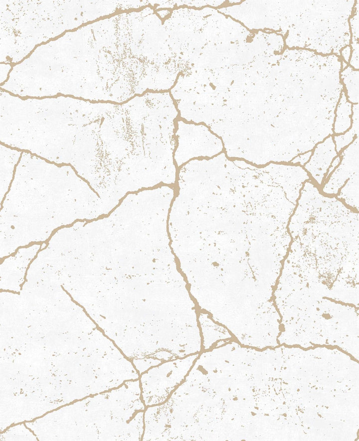  - Kintsugi Gold Textured Wallpaper - 104869 - Decor Warehouse