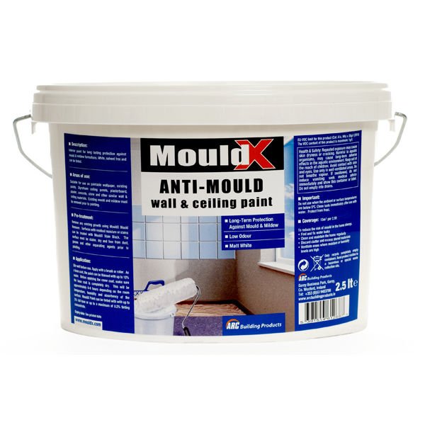 '-MouldX-MouldX Anti-Mould Paint 2.5L Matt White-Decor Warehouse