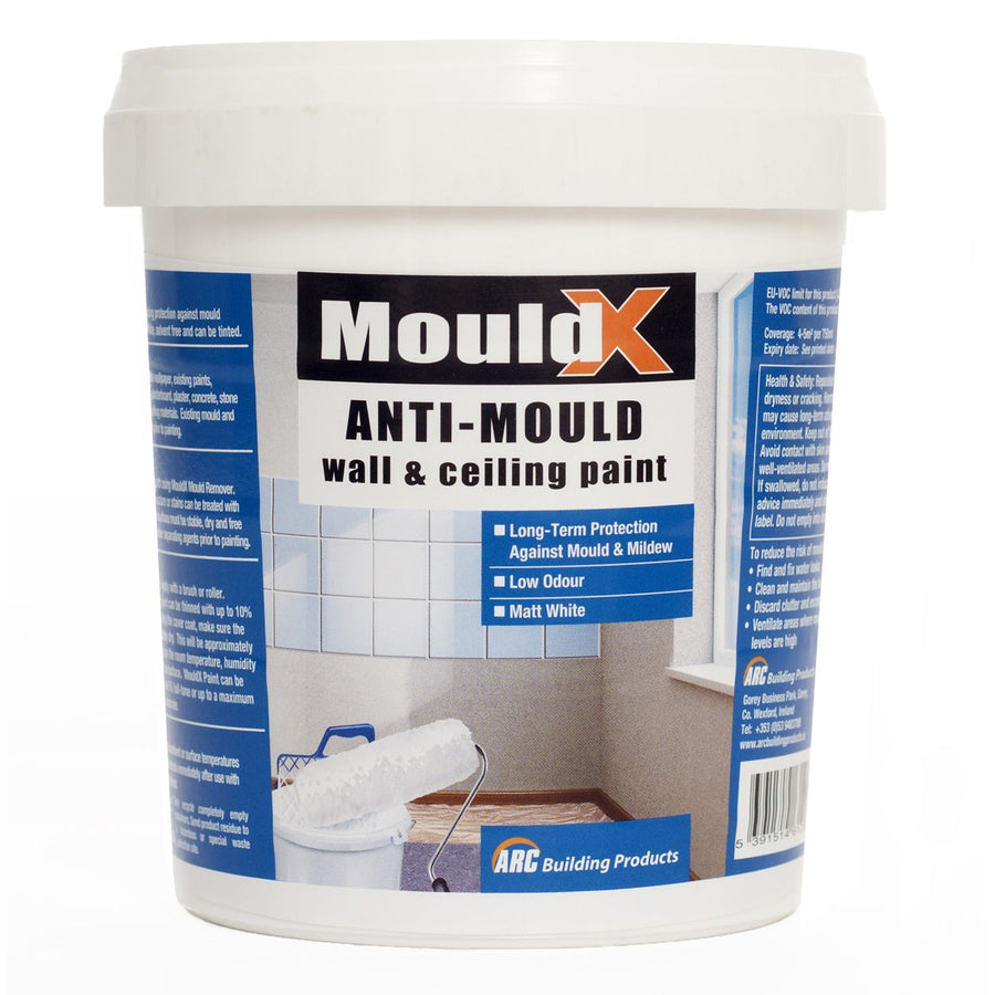'-MouldX-MouldX Anti-Mould Paint 750ml Matt White-Decor Warehouse