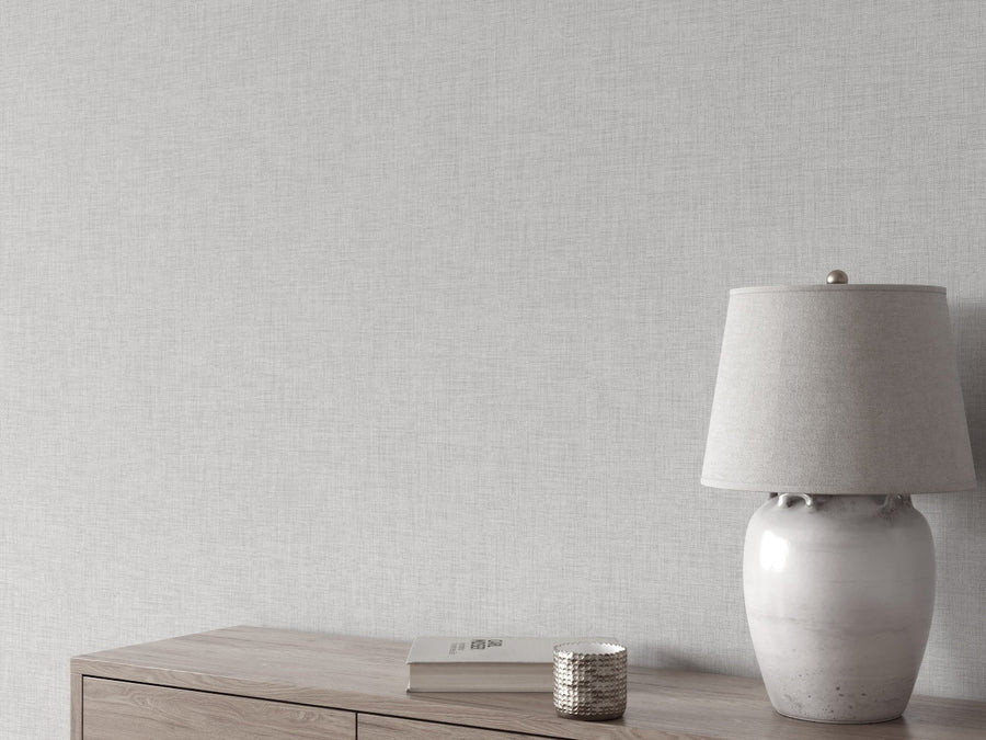  - Muriva Cambric Grey Textured Wallpaper - 196301 - Decor Warehouse