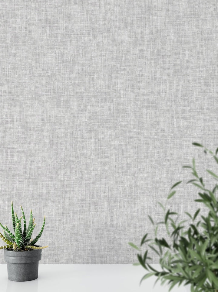 196301-Muriva-Muriva Cambric Grey Textured Wallpaper-Decor Warehouse
