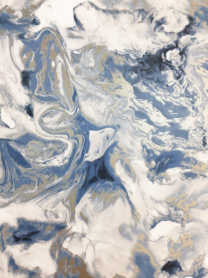  - Muriva Elixir Blue Marble Wallpaper - 166504 - Decor Warehouse