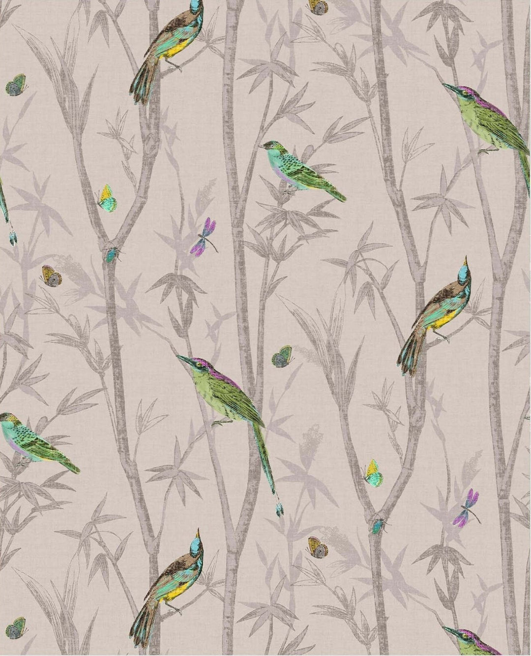 118266-Graham & Brown-Next - Chinoiseri Bird Trail Natural Wallpaper-Decor Warehouse