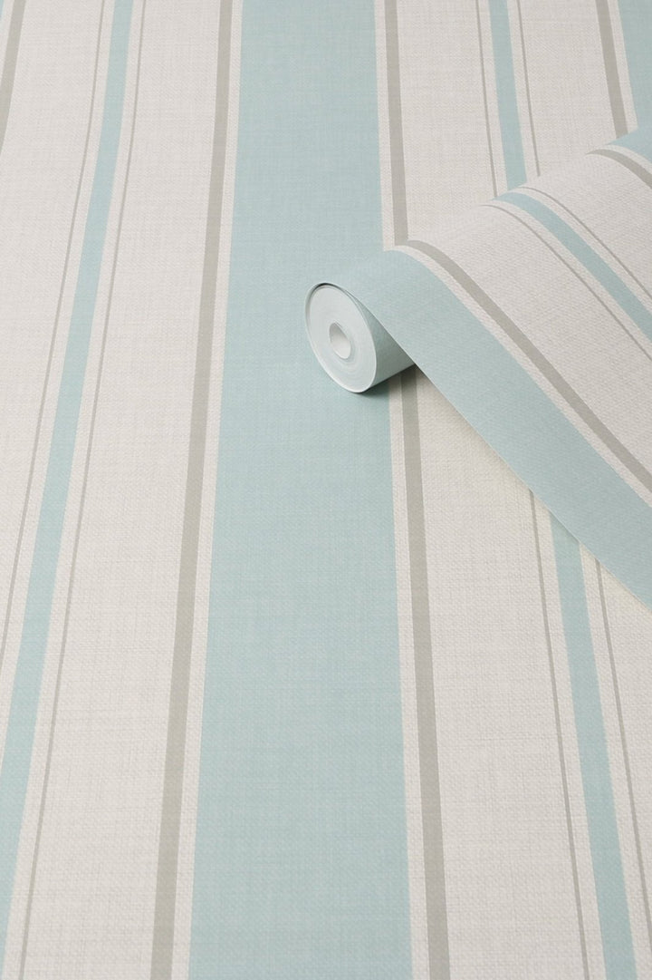 118291-Graham & Brown-Next - Country Stripe Duck Egg Wallpaper-Decor Warehouse
