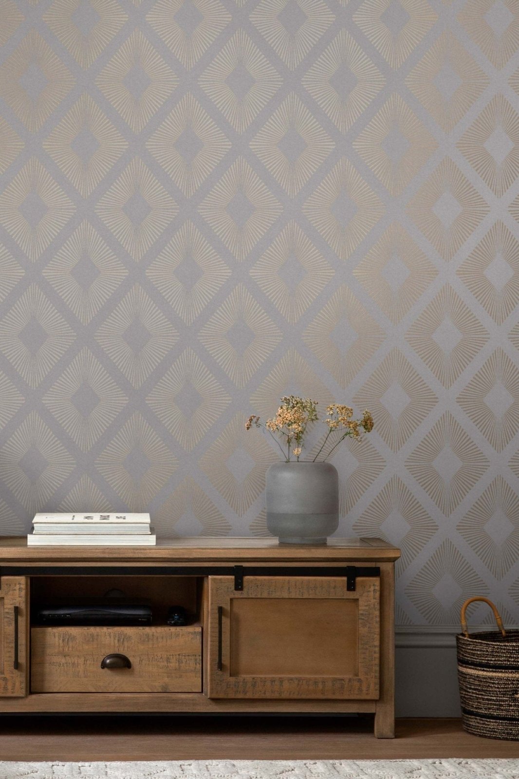 118271-Graham & Brown-Next - Deco Triangle Grey Wallpaper-Decor Warehouse