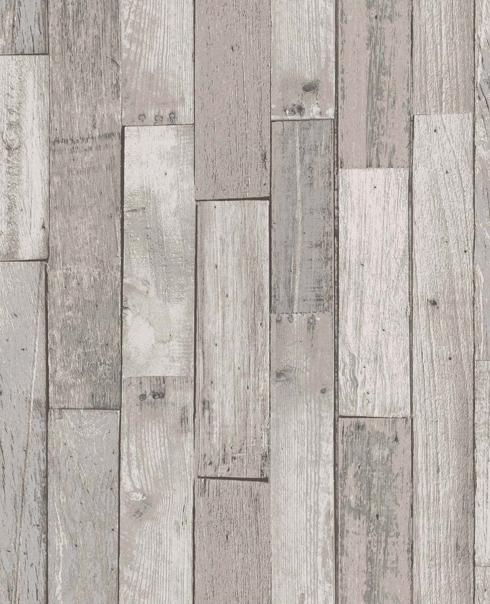 118310-Graham & Brown-Next - Distressed Wood Panel Grey Wallpaper-Decor Warehouse