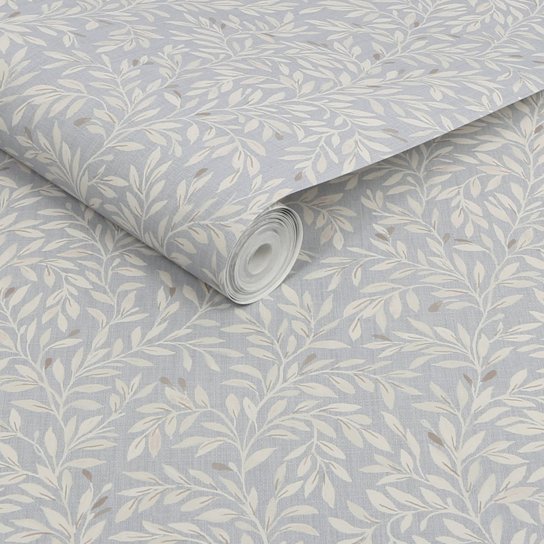 118263-Graham & Brown-Next - Ditsy Leaf Grey Wallpaper-Decor Warehouse