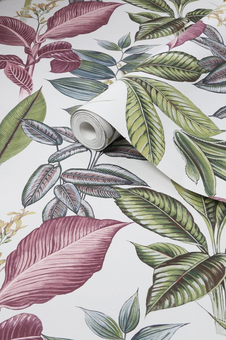 118299-Graham & Brown-Next - Fantasy Rainforest Leaves Multi Coloured Wallpaper-Decor Warehouse