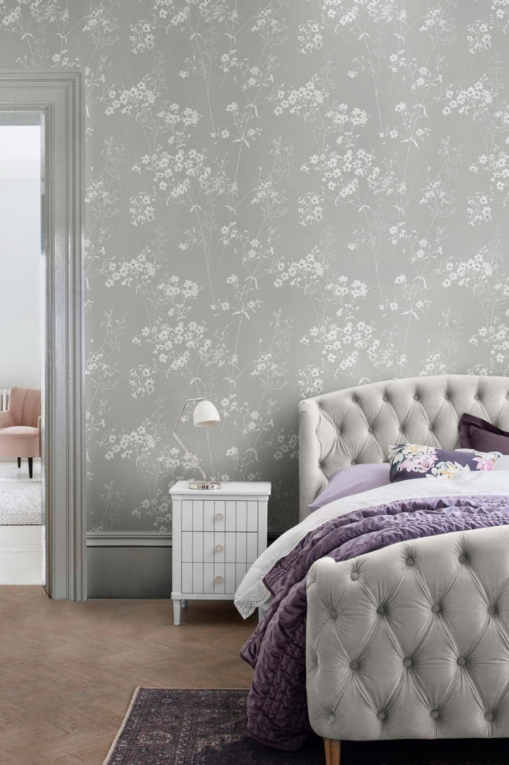118269-Graham & Brown-Next - Leaf Grey Wallpaper-Decor Warehouse
