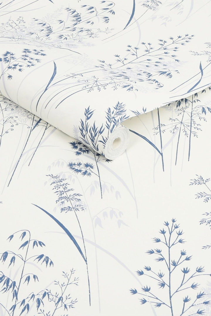 118265-Graham & Brown-Next - Leaf Sprigs Blue Wallpaper-Decor Warehouse