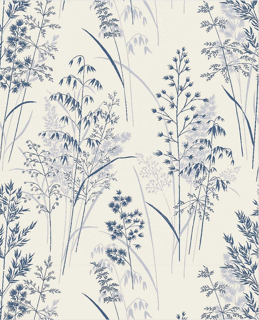 118265-Graham & Brown-Next - Leaf Sprigs Blue Wallpaper-Decor Warehouse