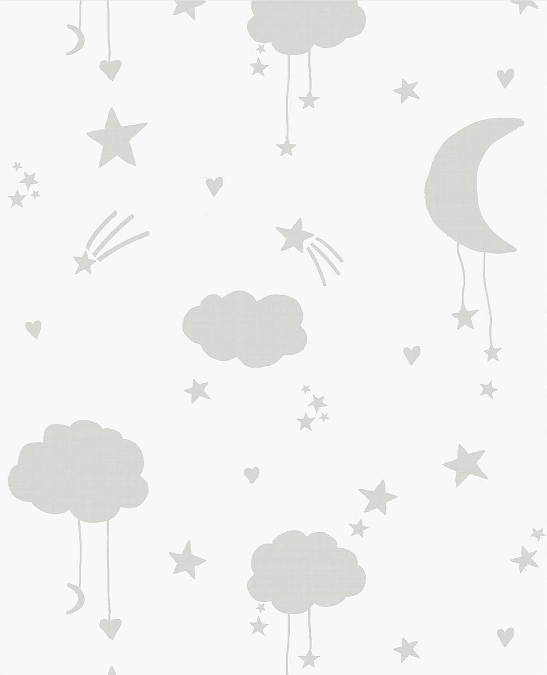 Next Moon and Stars Grey Wallpaper | Nursery Wallpaper – Decor Warehouse