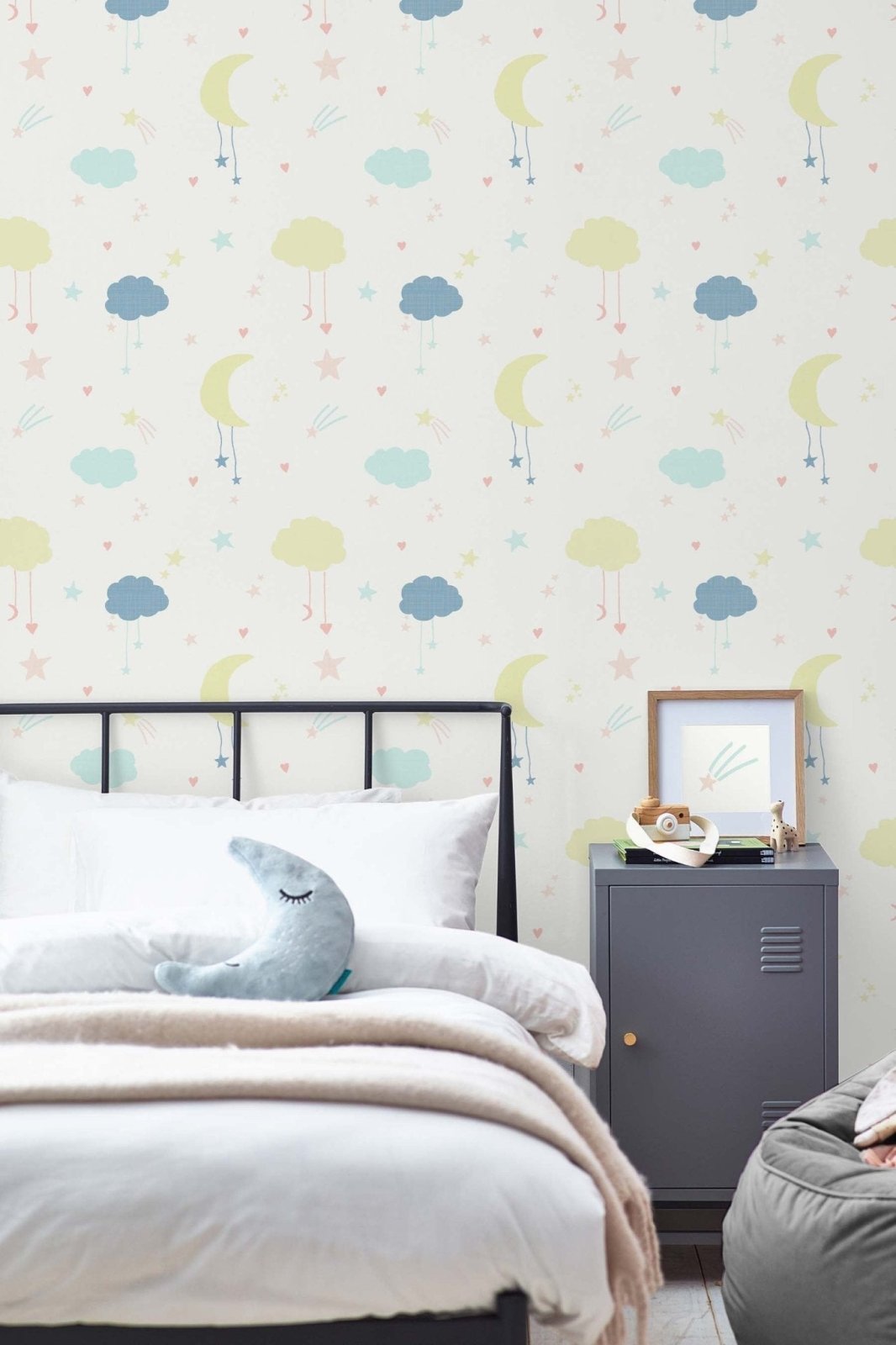 118593-Graham & Brown-Next - Moon and Stars Pastel Wallpaper-Decor Warehouse