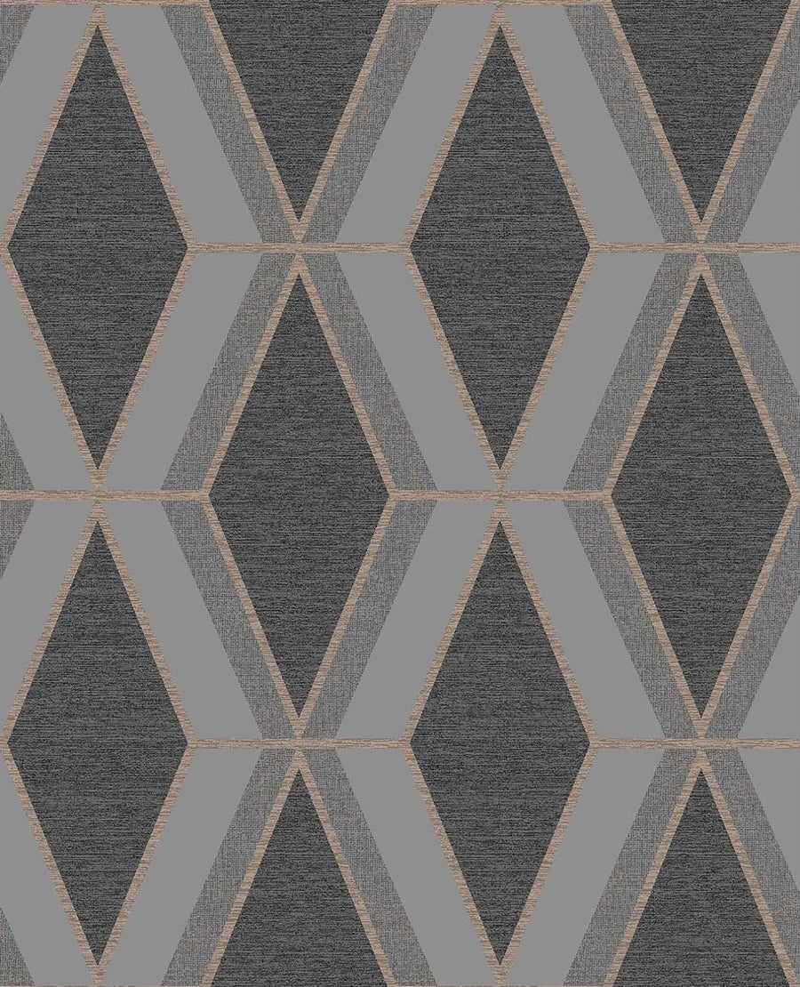 118283-Graham & Brown-Next - Optical Triangle Grey Wallpaper-Decor Warehouse