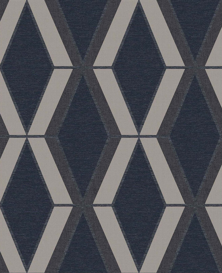 118282-Graham & Brown-Next - Optical Triangle Navy Wallpaper-Decor Warehouse