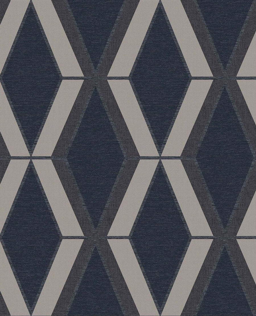 118282-Graham & Brown-Next - Optical Triangle Navy Wallpaper-Decor Warehouse