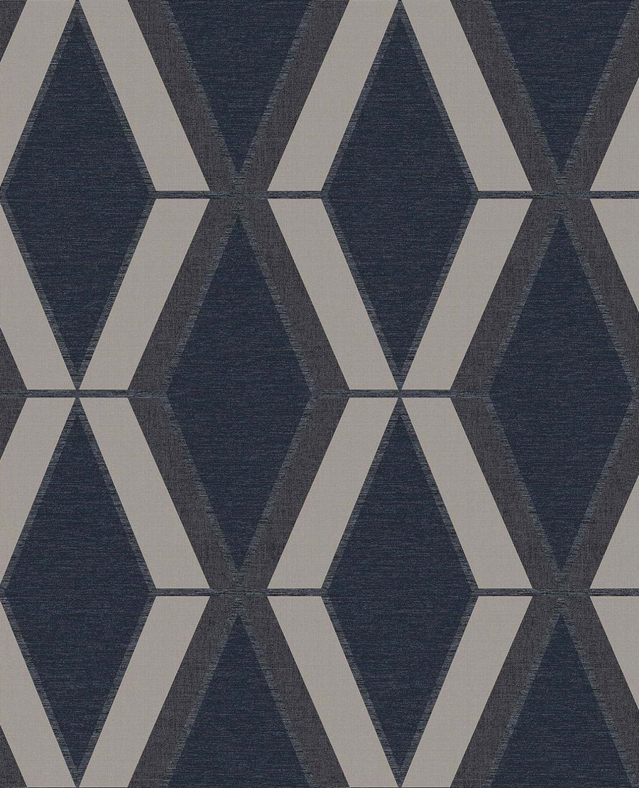 118282-Graham & Brown-Next - Optical Triangle Navy Wallpaper-Decor Warehouse
