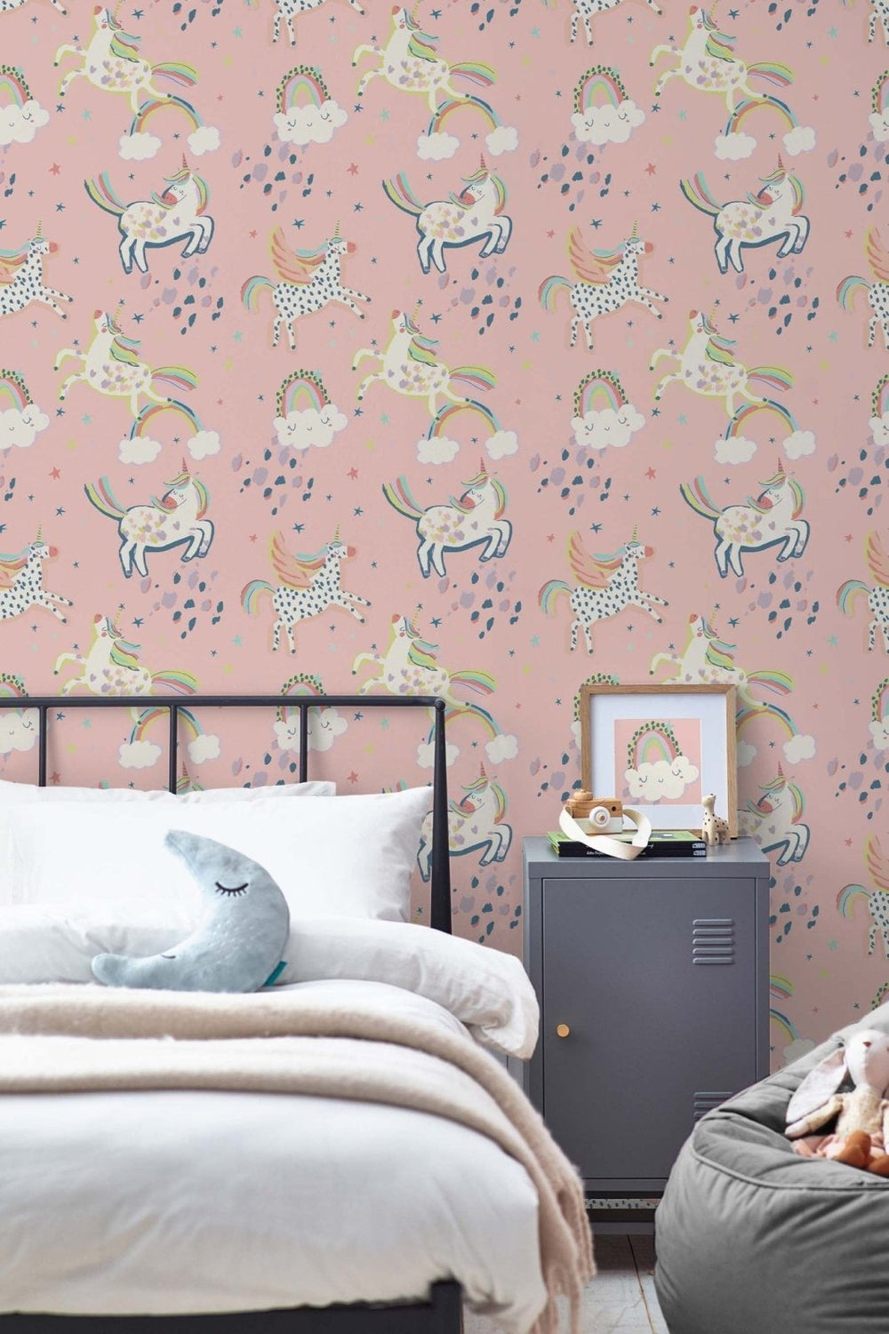 118328-Graham & Brown-Next - Party Unicorn Pink Wallpaper-Decor Warehouse