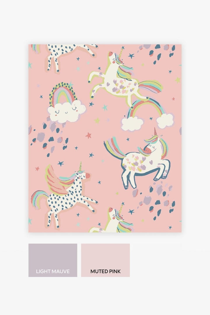 118328-Graham & Brown-Next - Party Unicorn Pink Wallpaper-Decor Warehouse