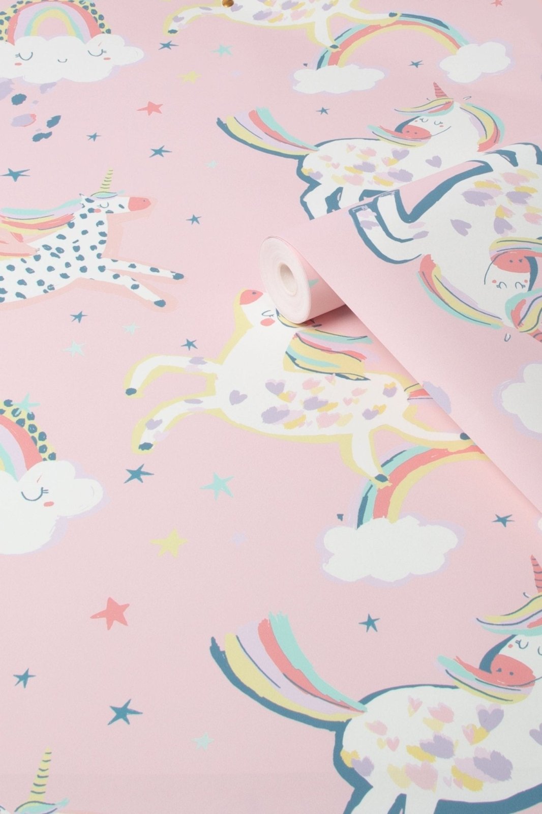 118328-Graham & Brown-Next - Party Unicorn Pink Wallpaper-Decor Warehouse