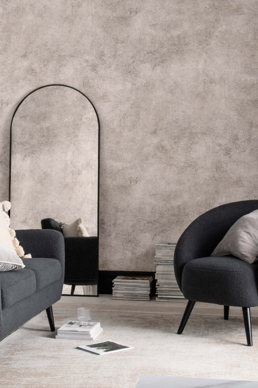118323-Graham & Brown-Next - Plaster Abstract Neutral Wallpaper-Decor Warehouse